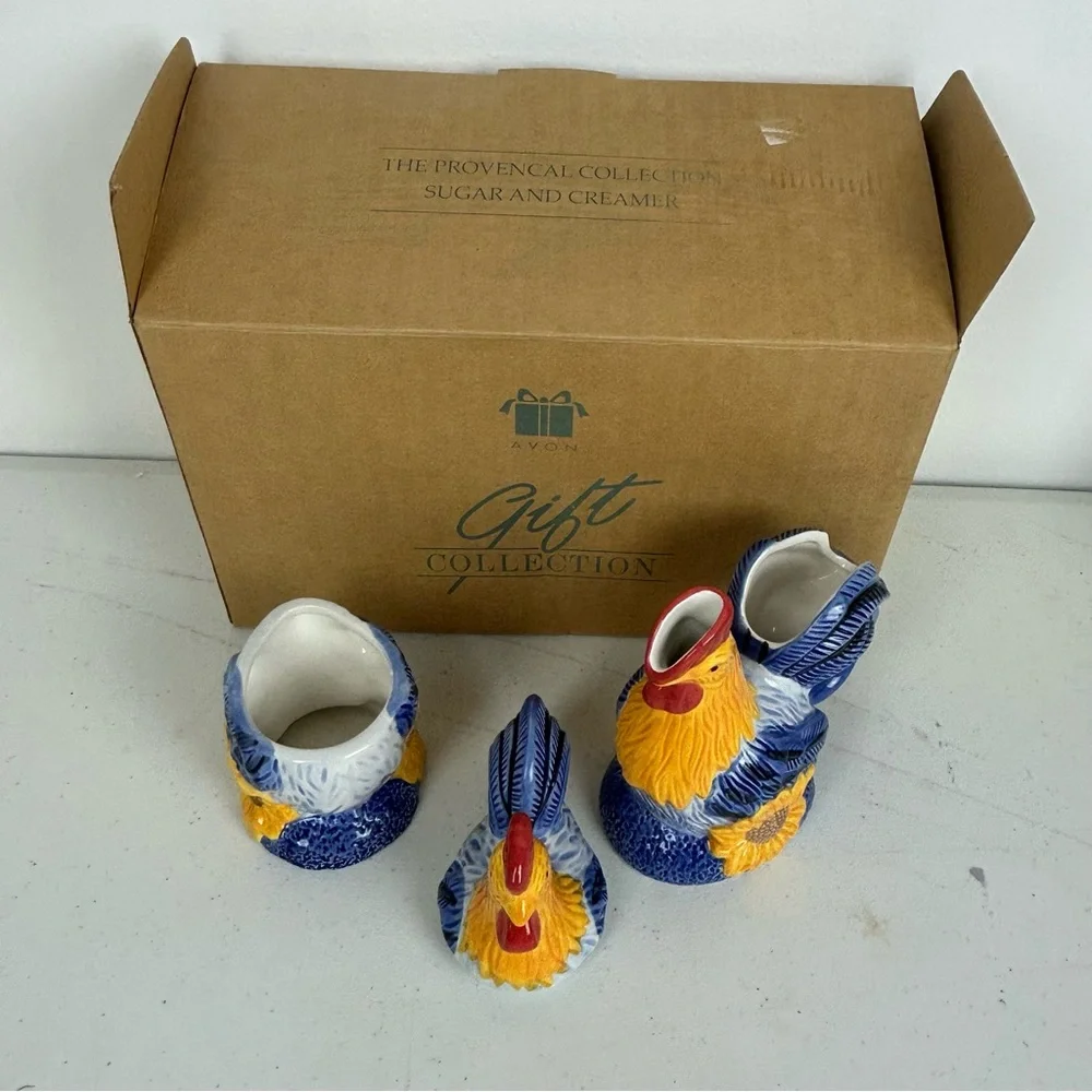Avon NOS VTG ‘2001’ The Provencal Collection “Sugar and Creamer”